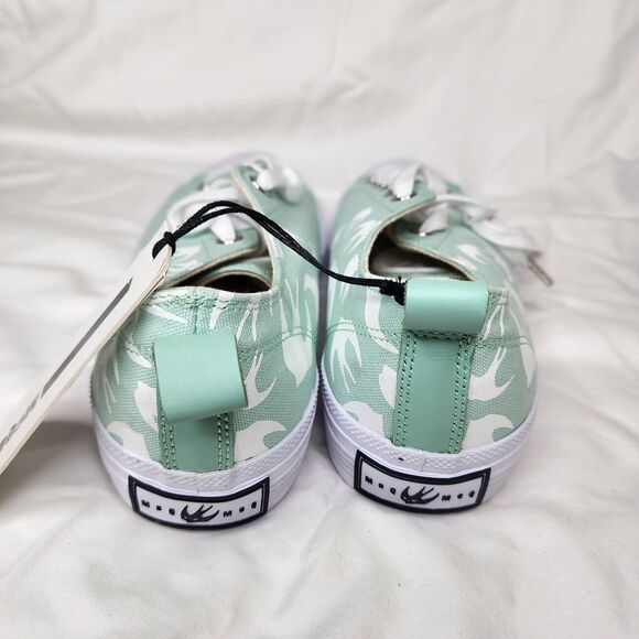 McQ Alexander McQueen Swallow Swarm Bird Mint Low Top Sneakers Sz 41 Men 8 W 11 - Picture 4 of 9